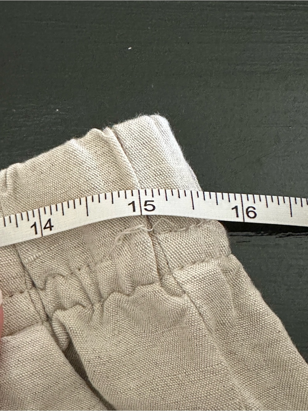 H&M Women’s Linen-Blend Beige / Off-White Drawstring Pants - Picture 5 of 6